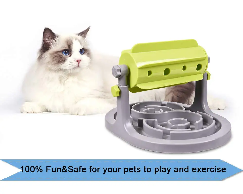 Интерактивная миска для собак и кошек дозатор корма тренировка IQ игрушка анти дроссель медленнее Фидер чаша регулируемые лакомства дозатор Doggy PW042
