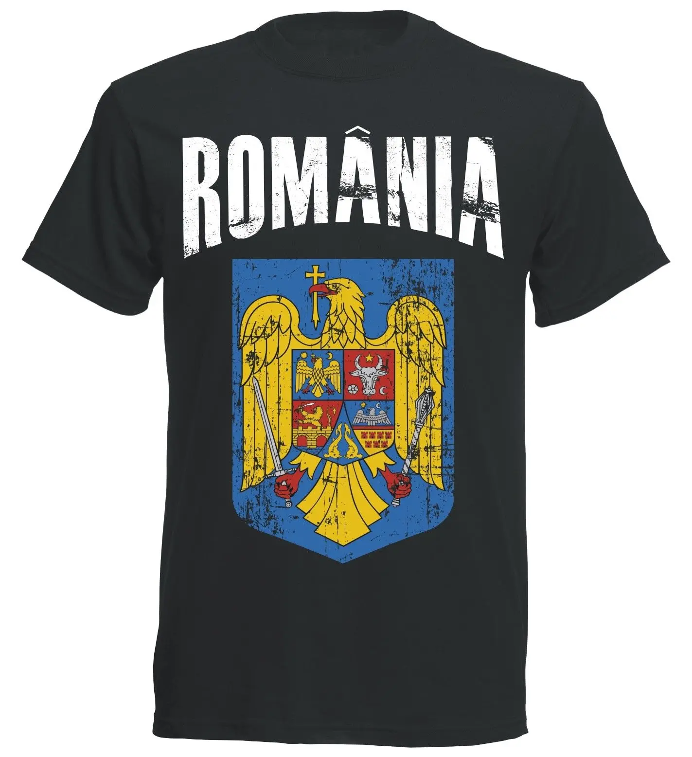 

Summer Hot Simple Short-Sleeved Cotton T-Shirt Rumanien T-Shirt Romania Men's Footballer Vintage
