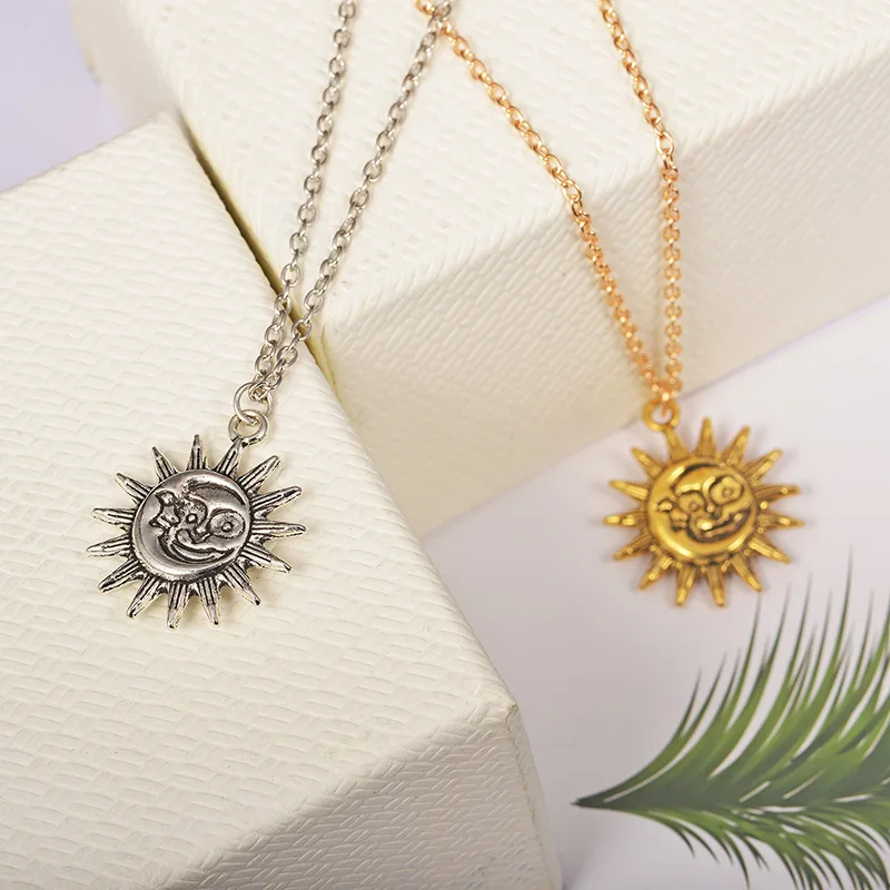 Sun moon ожерелье женское модное ювелирное изделие колье bijoux винтажное ожерелье-ошейник ожерелье ras de cou