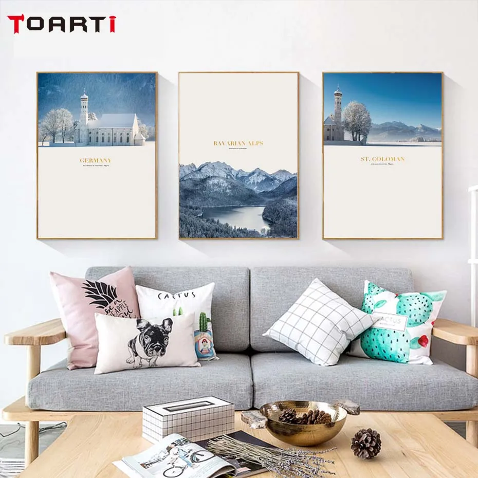 Landscape Bavarian Alps Budapast Wall Art Prints Poster&Prints Modern Home Decor Nordic Canvas Painting Wall Picture For Bedroom (4)