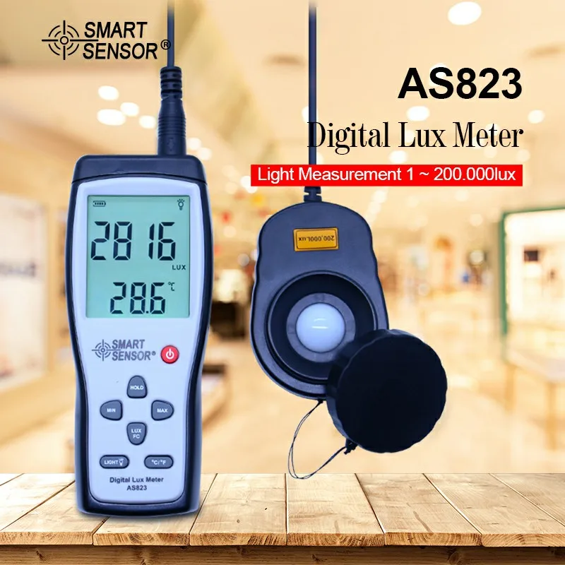 Par Meter LX1010B Handheld Digital Illuminance Meter Digital Lux