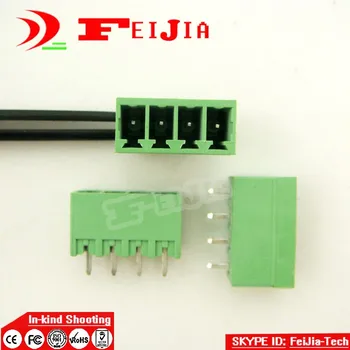 

Free shipping (100pcs/lot) 15EDGK-3.81-4P + 15EDGVC-3.81-4P Straight Pin Screw Terminal Block Connector Pluggable type NO.1