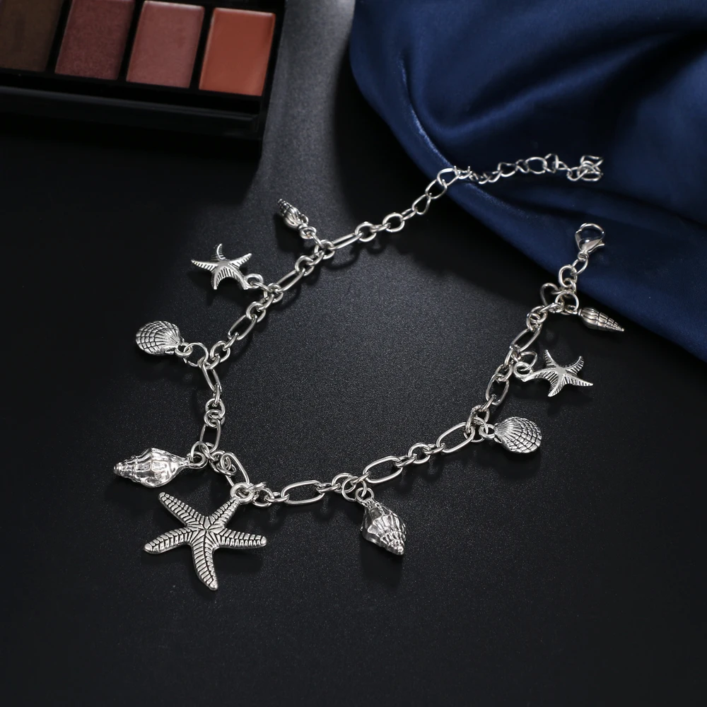 Vintage Star Pendant Anklets Women Ankle Bracelets