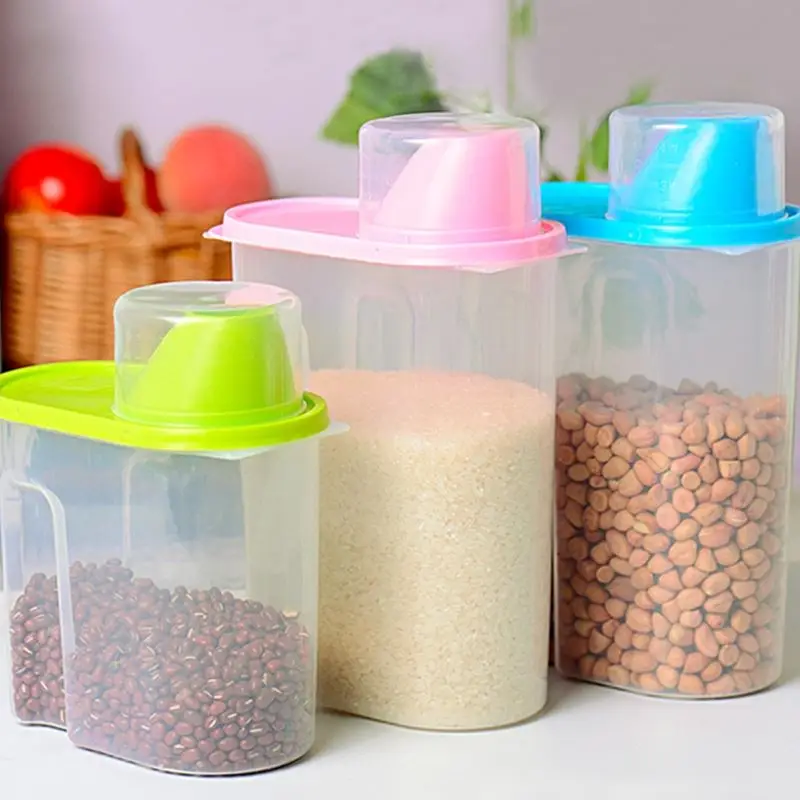 New 1.6L Plastic Mason Jar Kitchen Storage Containers 17*15cm Jar with