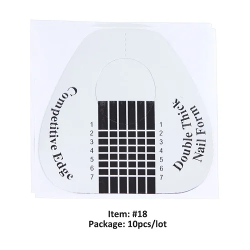 STZ 10 шт. формы для дизайна ногтей для создания УФ-гелевых наконечников руководство по удлинению акриловых французских форм для ногтей маникюрный аксессуар дизайнерский инструмент#941 - Цвет: 18