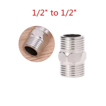 

whitworth 1/2"x1/2" Male Hex Nipple Stainless Steel Threaded Pipe Fitting 32mm