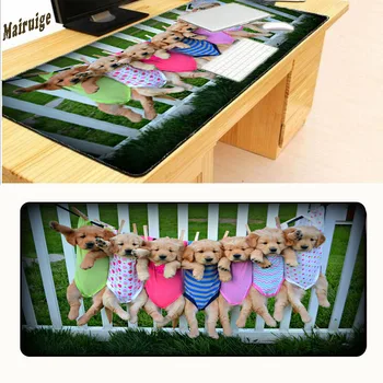

Mairuige Customized Printing Durable Non-slip Cute Dog Large Overlock Gaming Mouse Pad Computer Mouse Pad Home and Office Carpet