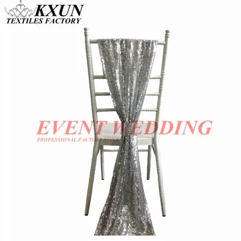 

Bamboo Sequin Chair Cap Hood Cover Chair Jacket For Wedding Event Decoration