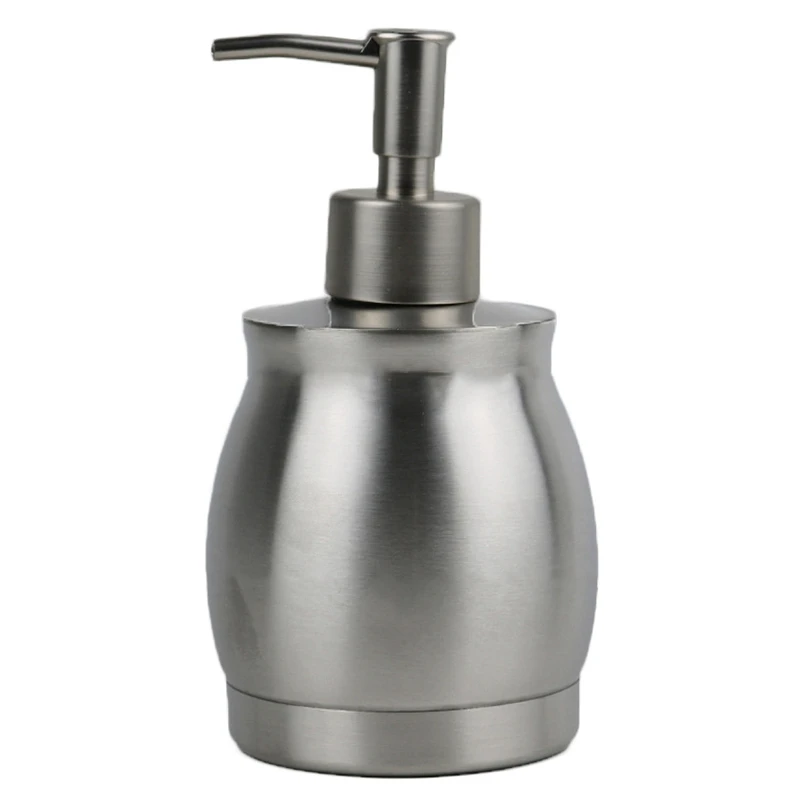 

390Ml Stainless Steel Soap Dispenser Pump Lotion Bottle Kitchen Bathroom Detergent Shampoo Shower Hand Wash Bottle Pump Holder #