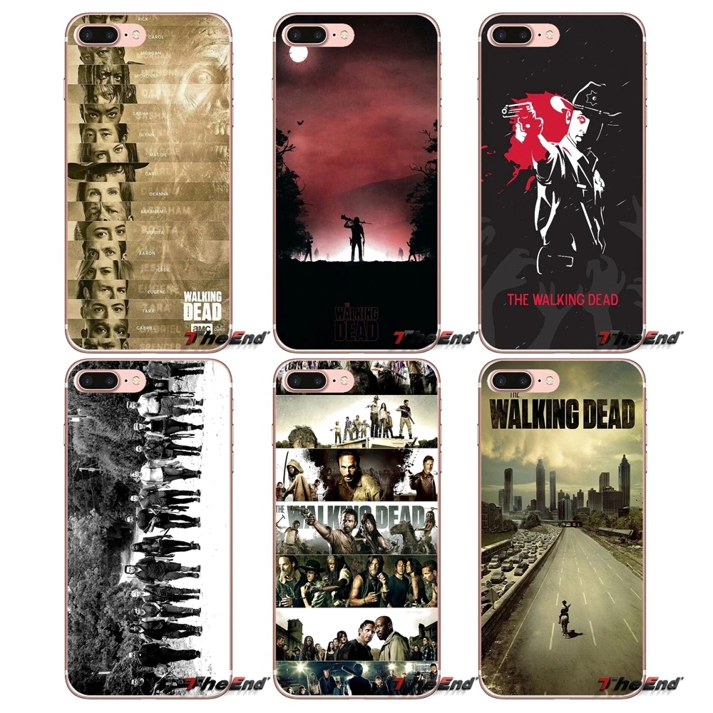 Мягкий чехол для мобильного телефона Walking Dead Apple iPhone X 4 4S 5 5S SE 5C 6 6S 7 8 Plus 6Plus 7plus plus