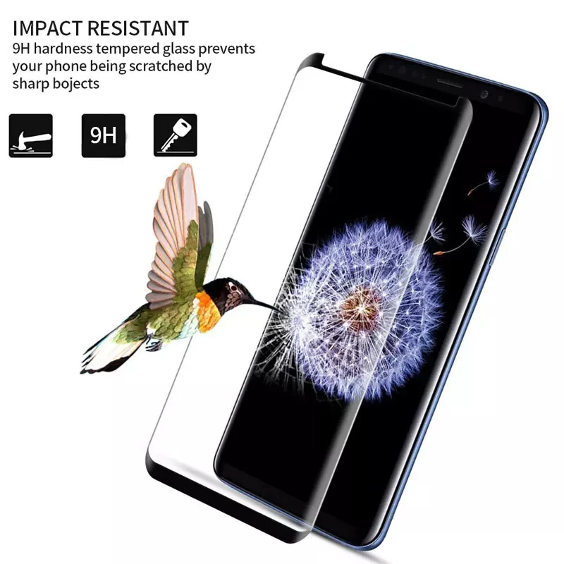 50 шт. Премиум полный край Клей закаленное стекло для Samsung S10 S9 S8 Plus Note 10 P30 pro 3D