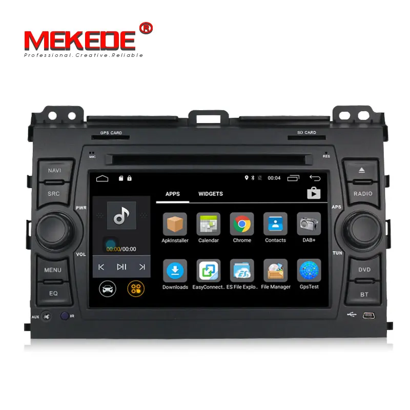 Sale MEKEDE 2Din Android 7.1 2+16G  Car DVD Player for Toyota Land Cruiser Prado 120 2002-2009 Black GPS Navigation RDS Auto Radio 1