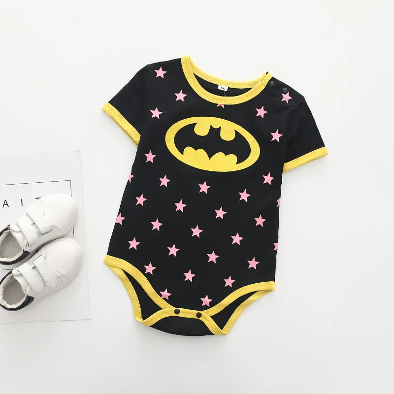 

Newborn Baby Boy Clothes Cotton Short Sleeve Superman Baby Rompers Baby Costume Batman Birthday Baby Body Clothes