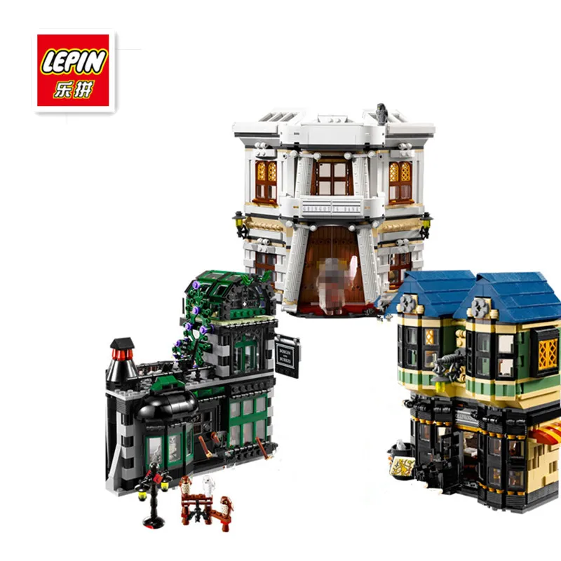 

IN STOCK LEPIN 16012 2025Pcs Movie Series Harry Potter The Diagon Alley Set Model Building Kits Blocks Bricks Toy For Children