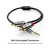 QGeeM RCA Cable 2RCA to 3.5 Audio Cable RCA 3.5mm Jack RCA AUX Cable for DJ Amplifiers Subwoofer Audio Mixer Home Theater DVD ► Photo 3/6