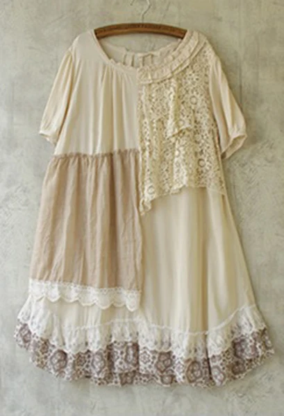 

lace linen patchwork lolita damen kleider harajuku vestidos largos vintage pin up tunika tunique femme hippie boho cotton dress