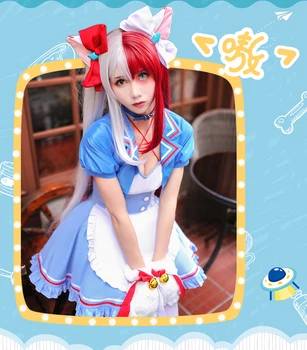 

Anime Boku no Hero Academia Anime Cosplay My Hero Academia Todoroki Shoto Cosplay Costume Halloween Maid cafe uniform Costume