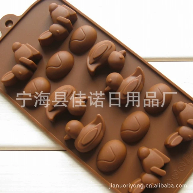 

Wholesale 10pcs/lot Easter Rabbit Duck Egg Chocolate Cake Handmade DIY Mould Cupcake Mold Pudding Jelly Ice Cookie Baking