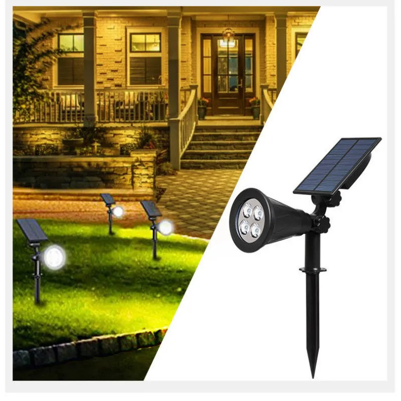 Plug-in de Luz de Inundação do Jardim ao ar Led à Prova Luz da Parede Luz da Paisagem para a Decoração do Jardim Holofotes Energia Solar Gramado Livre d’ Água