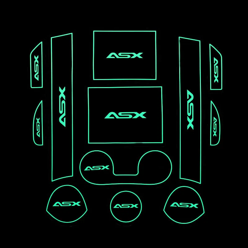 Для Mitsubishi ASX 2013- слот-коврик для двери автомобиля Противоскользящие коврики 3D резиновый коврик для подстаканника пылезащитный коврик ворота Слот коврик автомобильные аксессуары