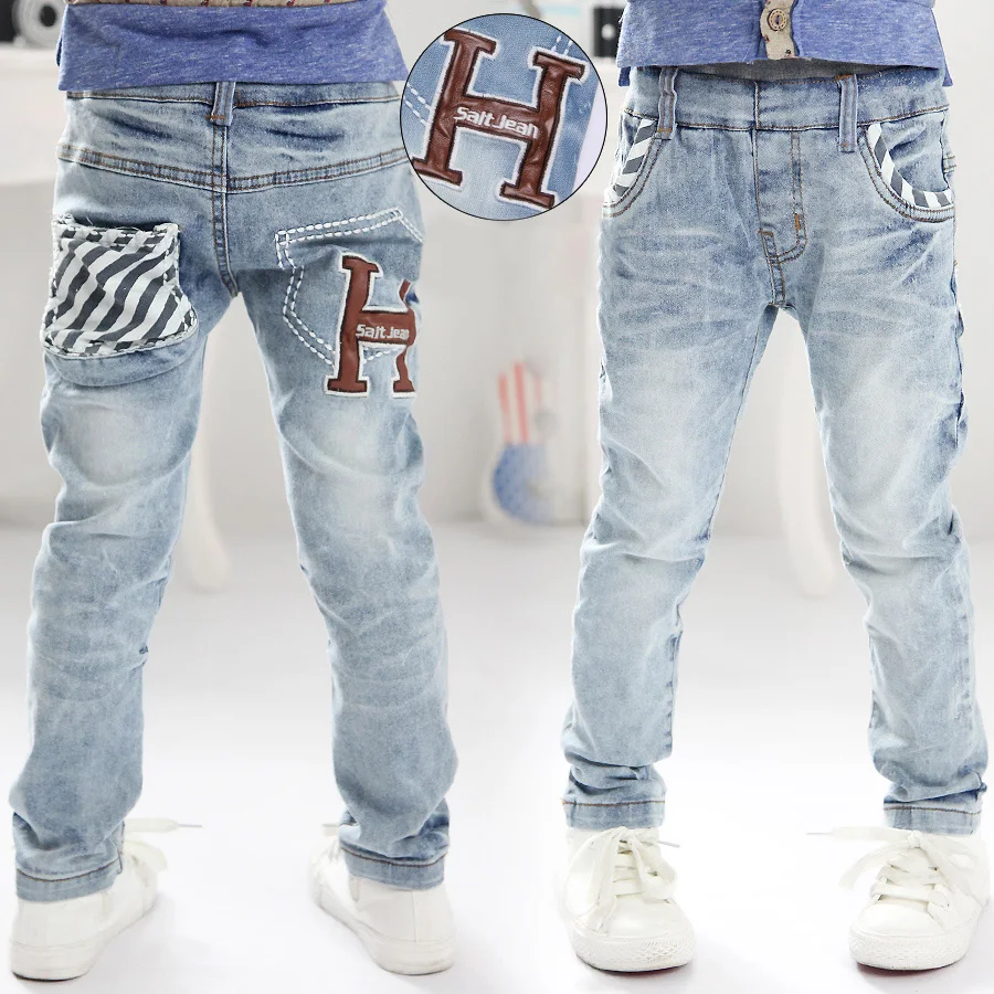 Buy 2019 spring autumn children clothes boys jeans casual solid thin denim baby