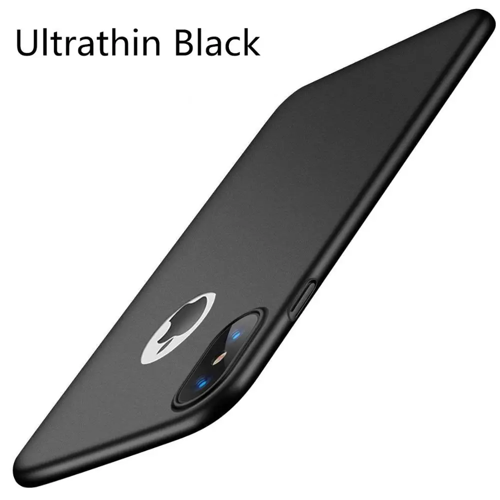 

ULtrathin Fitted Matt Phone Case for iPhone 6 6s 5 5s 7 8 7Plus 8Plus Black Gold Red for iPhone X XR XS Max Cover