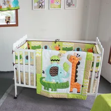 Детский комплект постельного белья с изображением животных, слона, детская кроватка для мальчика, Комплект постельного белья s, комплект детской кровати, одеяло, матрас, юбка для детской кроватки защита для кроватки, бамперы