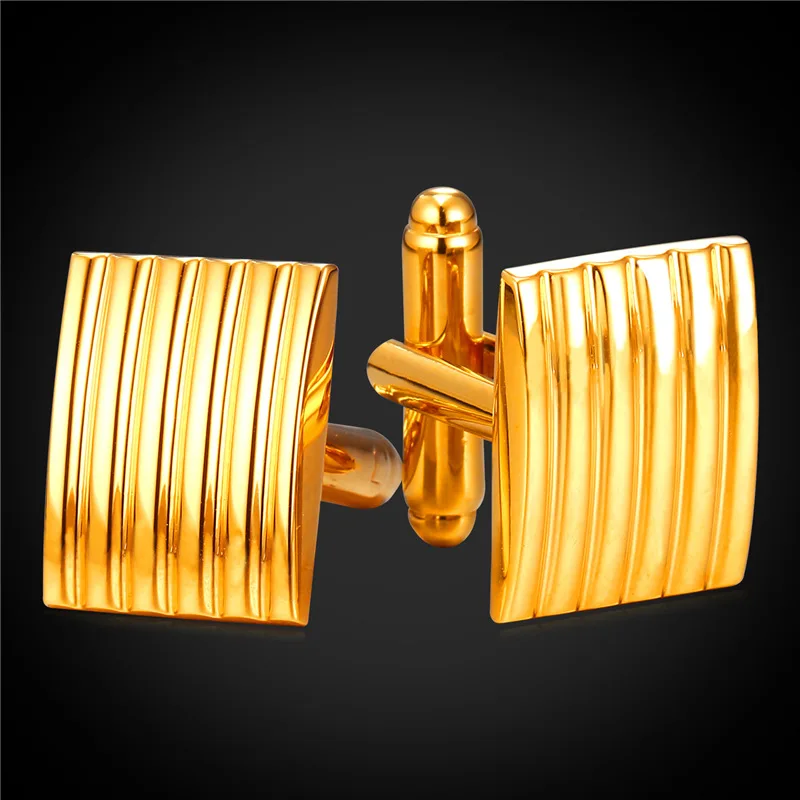 Cufflinks For Mens Gift High Quality Gold Color Metal Cuff Buttons Wedding Shirt Novelty Links Men Gemelos With Box C1939 | Украшения и