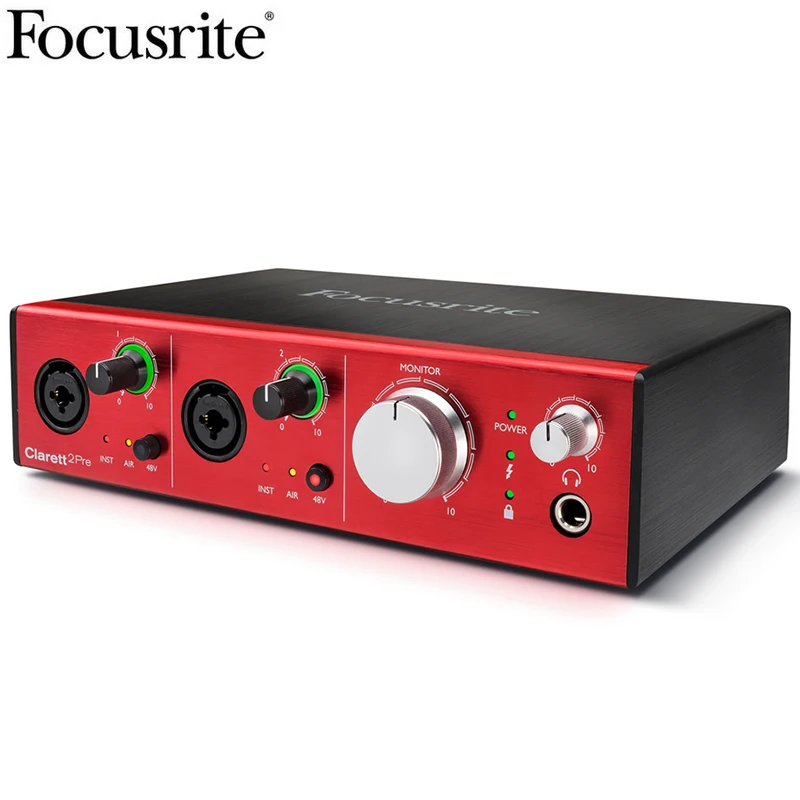 Focusrite Clarett 2Pre USB Запись Звуковая карта(10, 4-выход аудио-интерфейс для музыки Организации