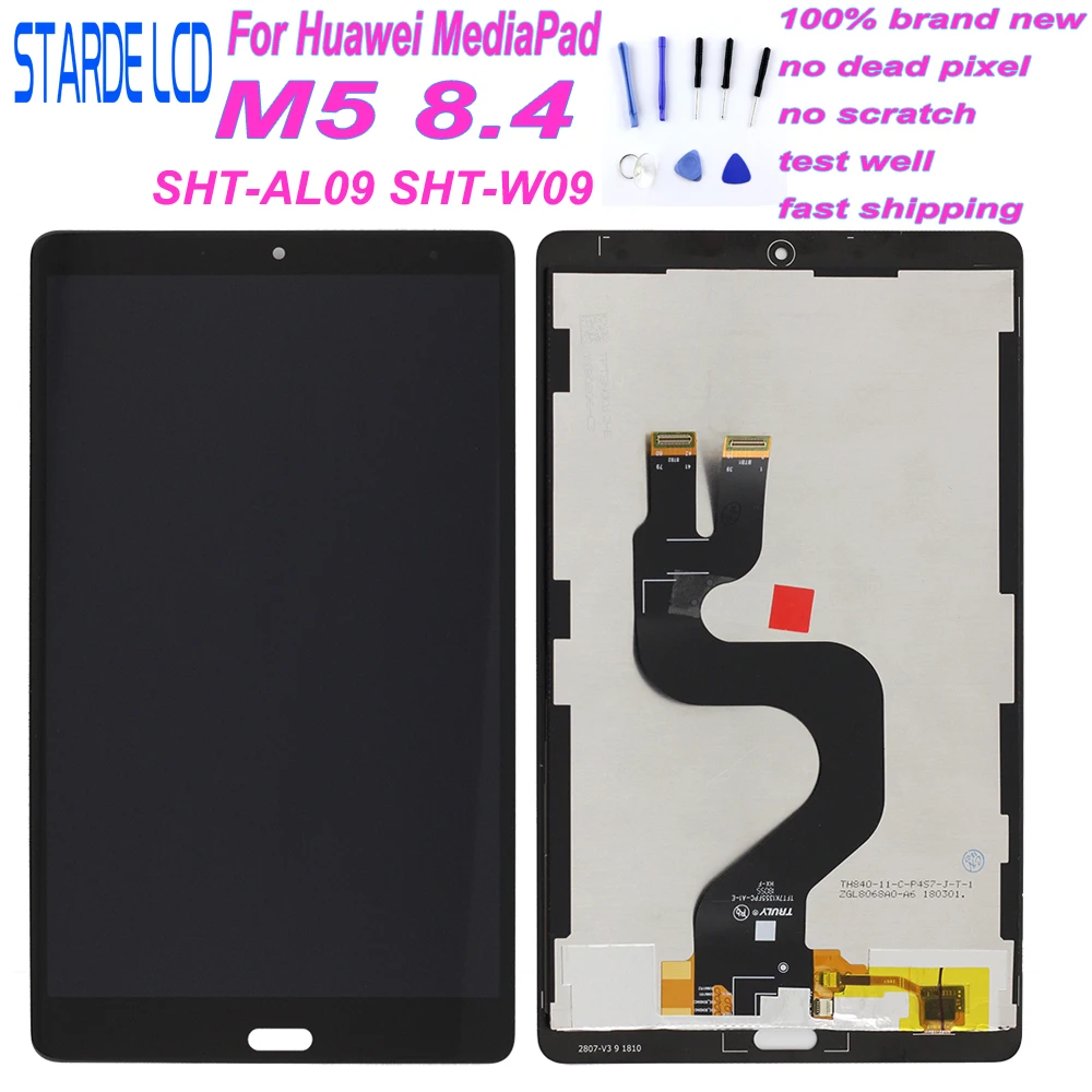 

Starde LCD 8.4" For Huawei MediaPad M5 8.4 LCD Display SHT-AL09 SHT-W09 Matrix Touch Screen Digitizer Tablet PC Panel Sensor Gla