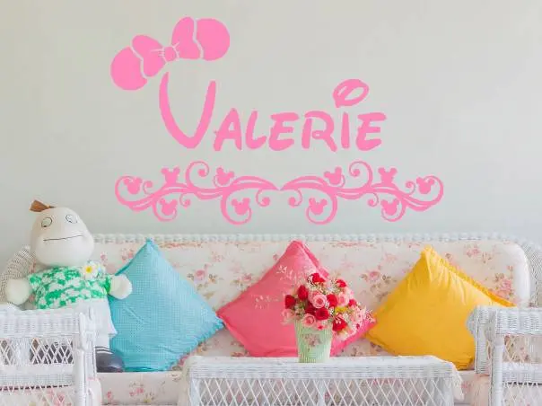 Minnie Mouse Wall Decals Personalized Custom Name Vinyl Decal Minnie Mouse Wall Decals Personalized Custom Name Vinyl Decal Sticker Decor For S Bedroom Nursery Baby Room A944 In Stickers From Home