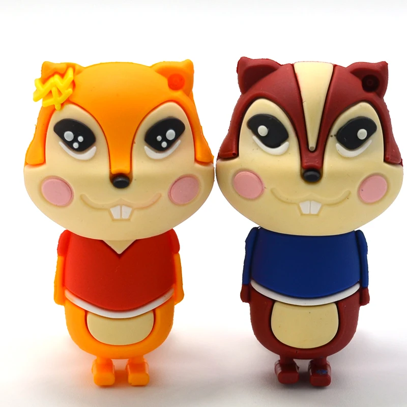 Мультяшный флеш-накопитель Chipmunk белка USB флеш-накопитель карта памяти 8g 16g 32g флешки Высокоскоростной USB 3,0 флэш-накопитель подарок