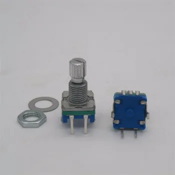

10PCS/LOT Original,Rotary encoder,code switch/EC11/ digital potentiometer with switch 5Pin handle length 15mm Q