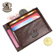 Ruil Лидер продаж Модный высококачественный мужской кошелек из натуральной кожи винтажный кошелек с отделением для монет кошелек с зажимом для денег