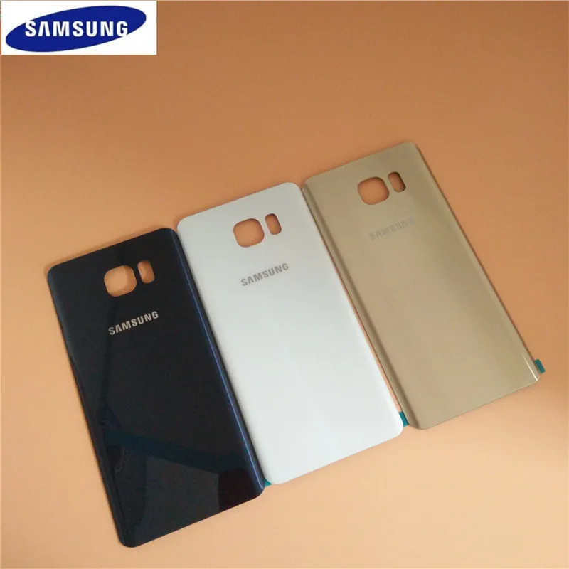 

Original Glass SAMSUNG Galaxy NOTE 5,N920 N920F Back Battery Cover Door Rear Housing Case Replacement +Adhesive Sticker,5.7 Inch