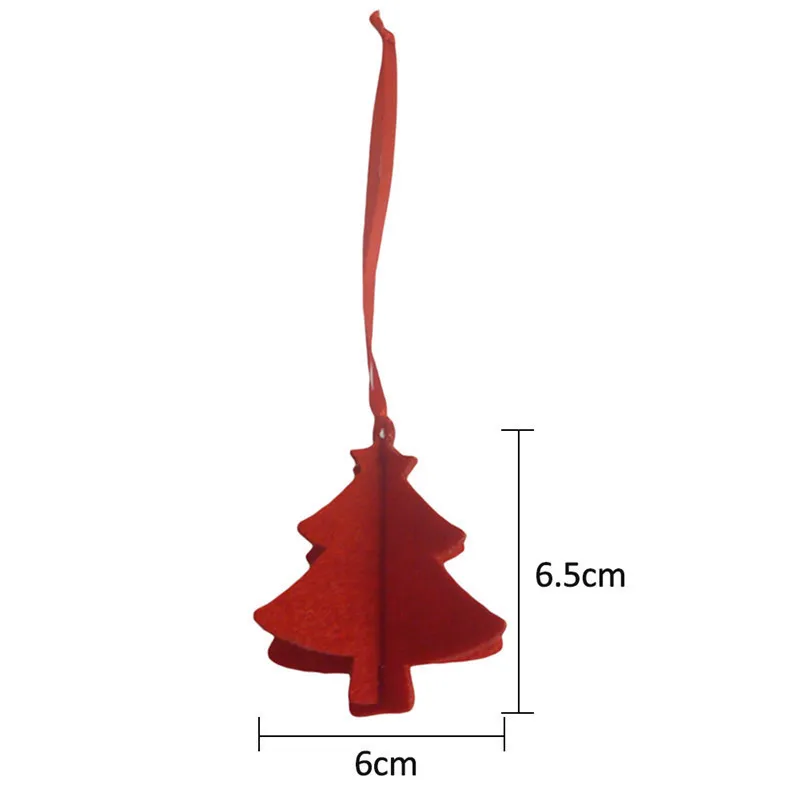 10 шт./партия, подвески в форме рождественской елки, рождественские стереонаушники для рождественской елки, милые рождественские подвесные украшения для дома