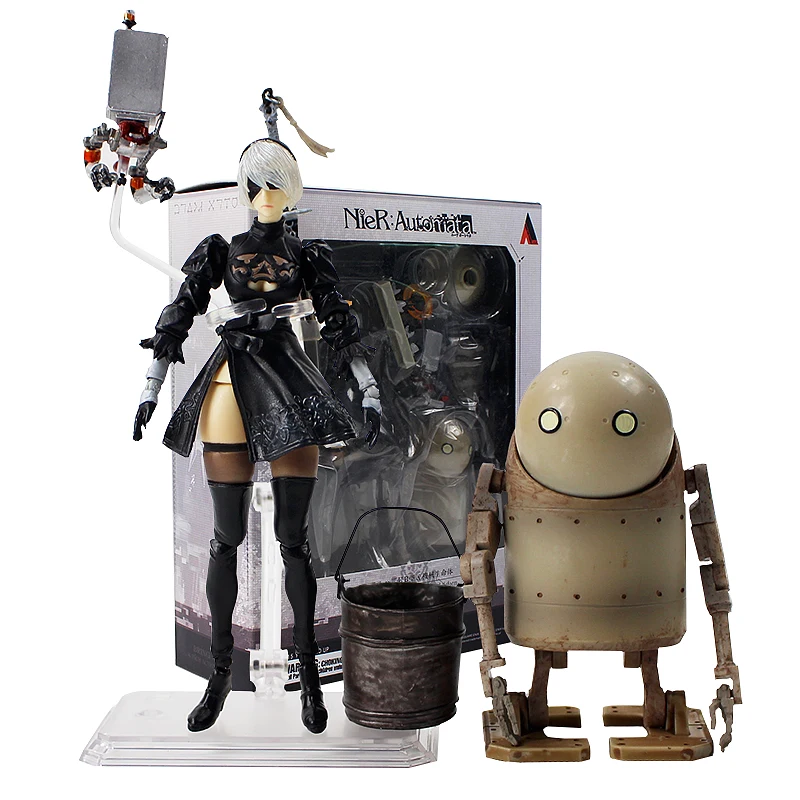 

14cm NieR:Automata Action Figure Movable YoRHa No.2 Type B & Machine Lifeform PVC 2B Nier Automata Collection Model Toy Gift