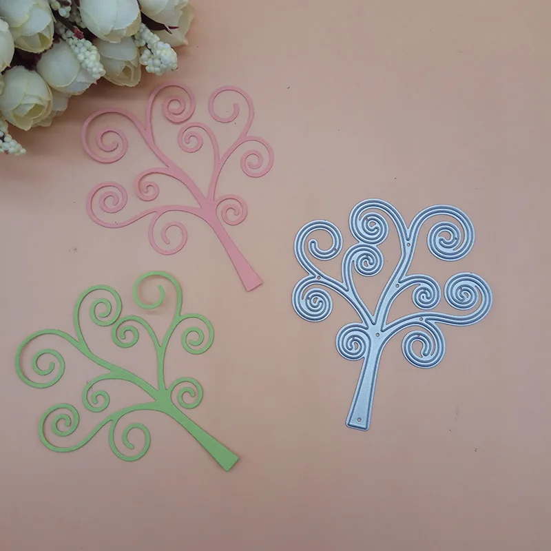 

Beautifle Birch Tree curl Branch 2018 New Cutting Dies Scrapbooking Dies Metal Embossing Stamps and die for Card Making DIY