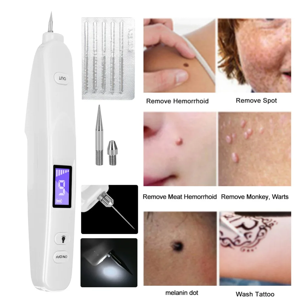 

Mole Tattoo Freckle Removal Pen 6 Levels Intensity LCD Sweep Spot Mole Remove Beauty Device Microblading Tatto Makeup Tools