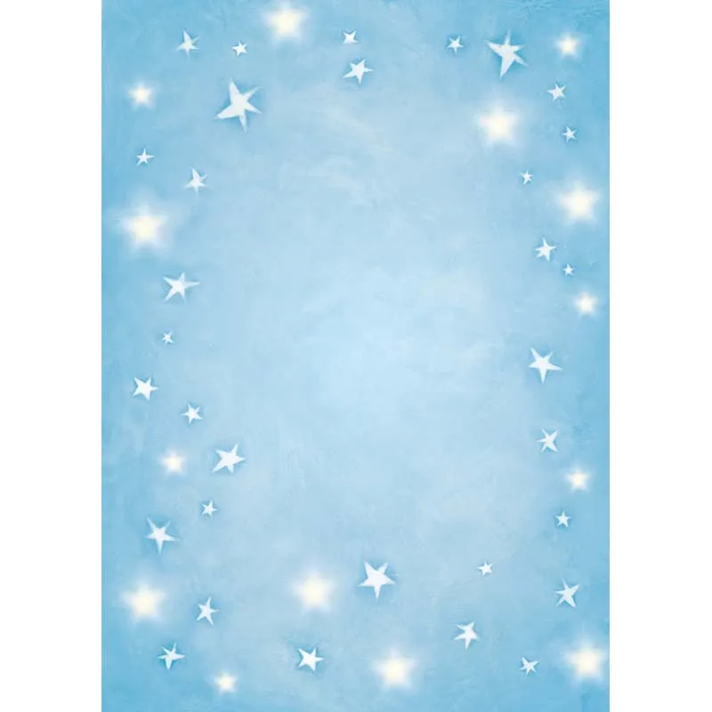 5x7ft Light Blue Stars Sparkles Sky Washable One Piece No Wrinkle Banner Photo Studio Background Backdrop Polyester Fabric | Электроника
