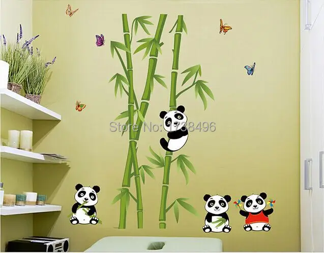 Panas Menjual Stiker Dinding Dekorasi Rumah Panda Bambu Background Panas Menjual Stiker Dinding Dekorasi Rumah Panda Bambu Background Mode Ruang Tamu