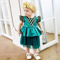 2018-Explosion-Models-Girls-Flying-Sleeves-Mesh-Pleated-Princess-Dress-Children-Summer-New-Dark-Green-Sleeveless.jpg_200x200