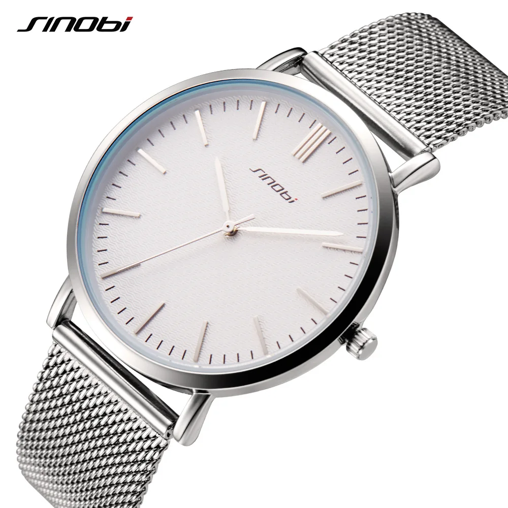 

2017 Sinobi Super Thin Luxury Men Women Watches Fashion Quartz Ladies Watch Female Lovers Wrist Watch Clock Relogio Feminino New