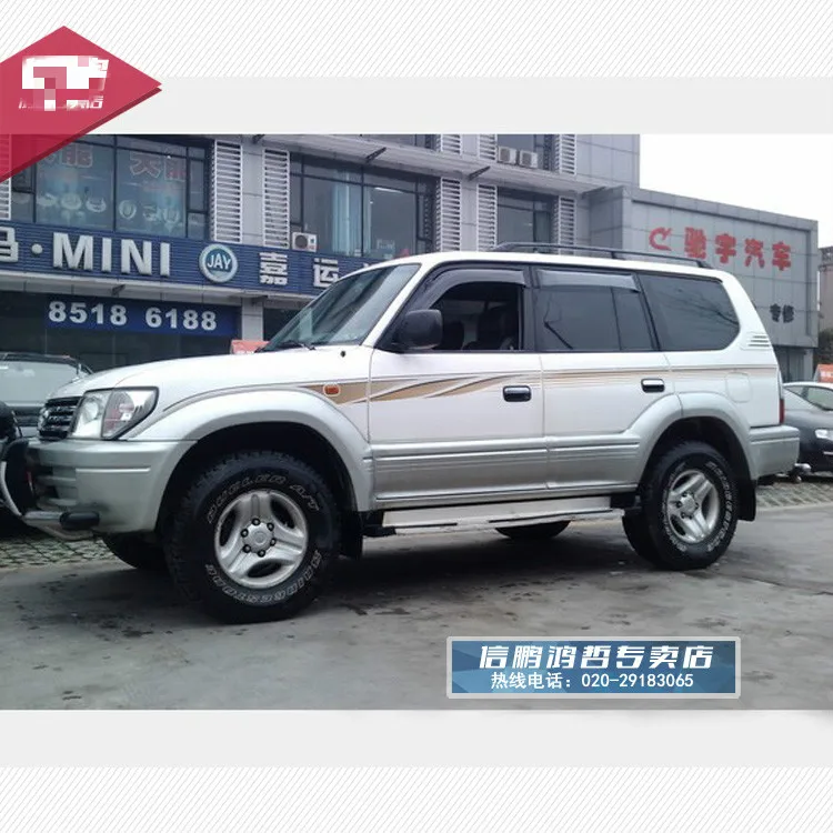 Для Toyota Prado 98-03 автомобильные наклейки V6 3400 стикер на тело Pula красочные полосы Модифицированная линия талии