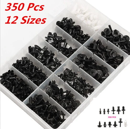 350pcs Auto Car Body Push Retainer Pin Rivet Trim Clip Panel Moulding Assortment