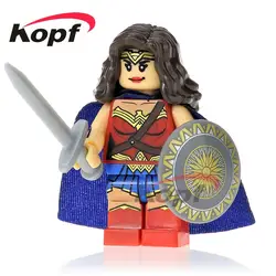 Одной продажи Super Heroes Wonder Woman Аквамен Bizarro флэш-Кирпичи Строительные Конструкторы коллекция Игрушечные лошадки для детей подарок XH 671