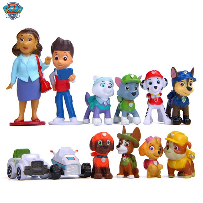 

6/7/12pcs/set Paw Patrol Patrulla Canina PVC Action Figure Anime figure puppy patrol Toy Patroling Canine Toys for Children