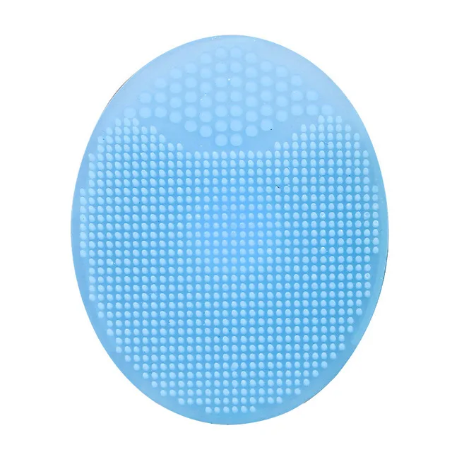 Новая детская ванночка щетки стирка Pad отшелушивающий для лица FDA угревая лицевая Clean шампунь с силиконом кисти душ Очищение лица ser - Цвет: Синий