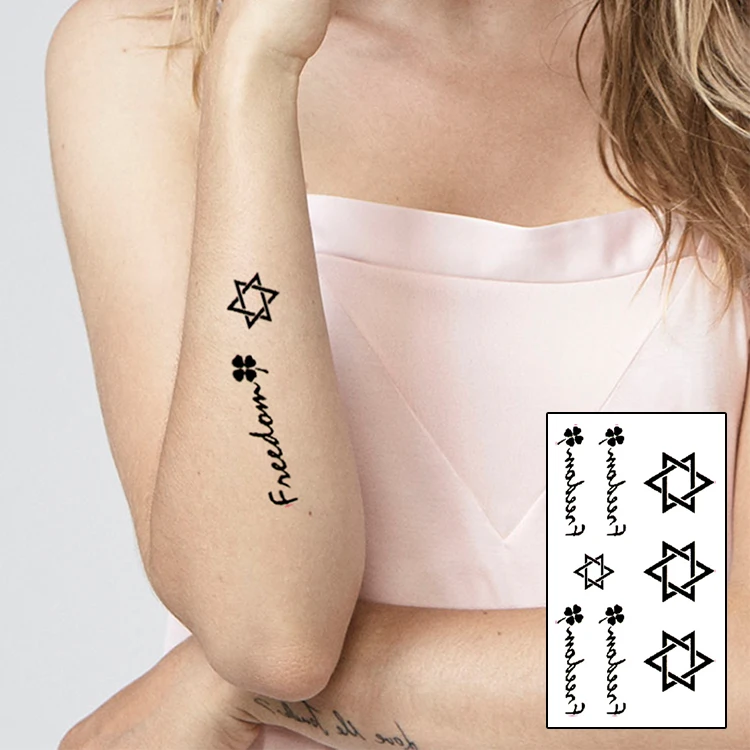 

Freedom Star Waterproof Flash Fake Tatoo Sticker Temporary Tattoo Sticker Face Tatto Glitter Fake Tattoo Kids Tattoos SYA129