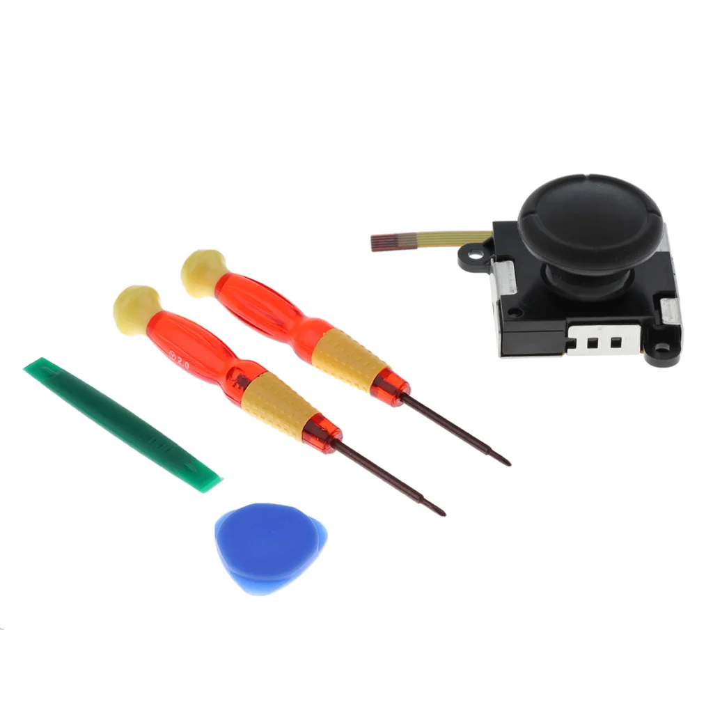 L/R Analog Sensor Joypad Joystick Rocker Controller Button Repair Part with Green Prying Tool for Nintendo Switch Joy-con